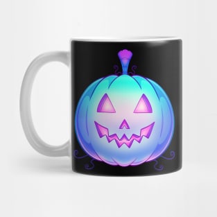 Blue Glowy Pumpkin Mug